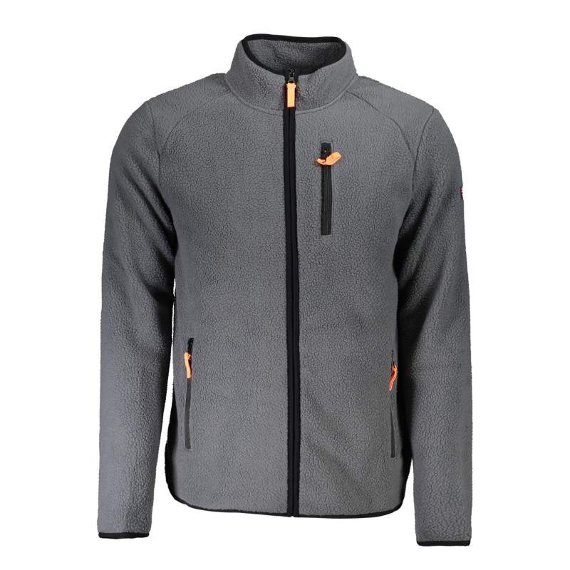 NORWAY 1963 FELPA CON ZIP UOMO GRIGIO NORWAY 1963 FELPA CON ZIP UOMO GRIGIO