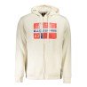 NORWAY 1963 FELPA CON ZIP UOMO BIANCO