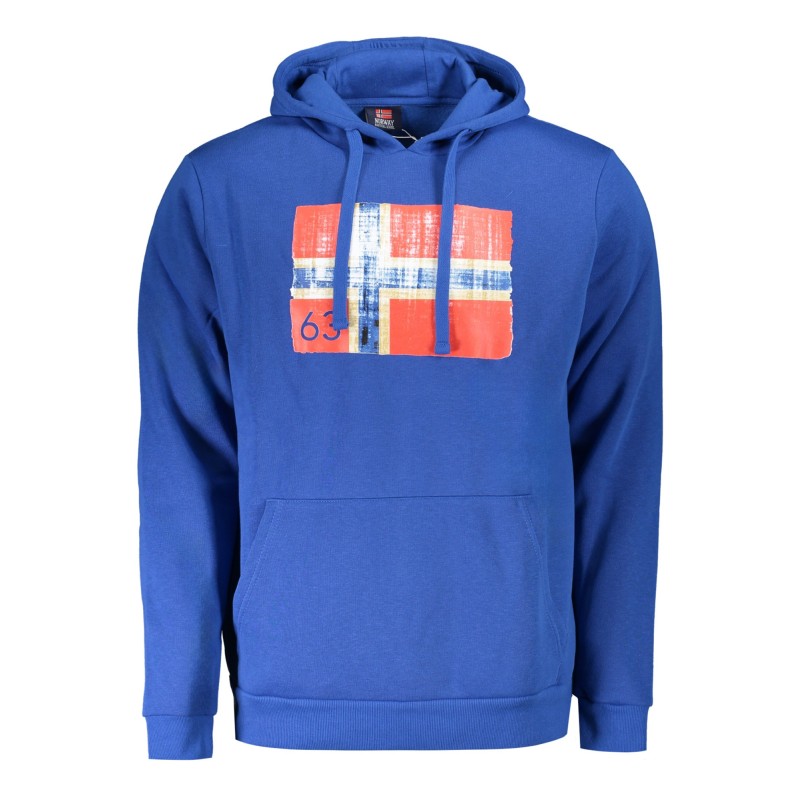 NORWAY 1963 FELPA SENZA ZIP UOMO BLU NORWAY 1963 FELPA SENZA ZIP UOMO BLU