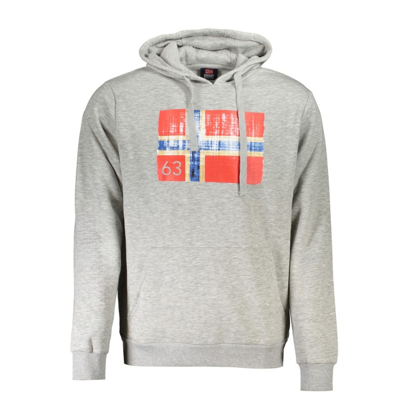 NORWAY 1963 FELPA SENZA ZIP UOMO GRIGIO NORWAY 1963 FELPA SENZA ZIP UOMO GRIGIO