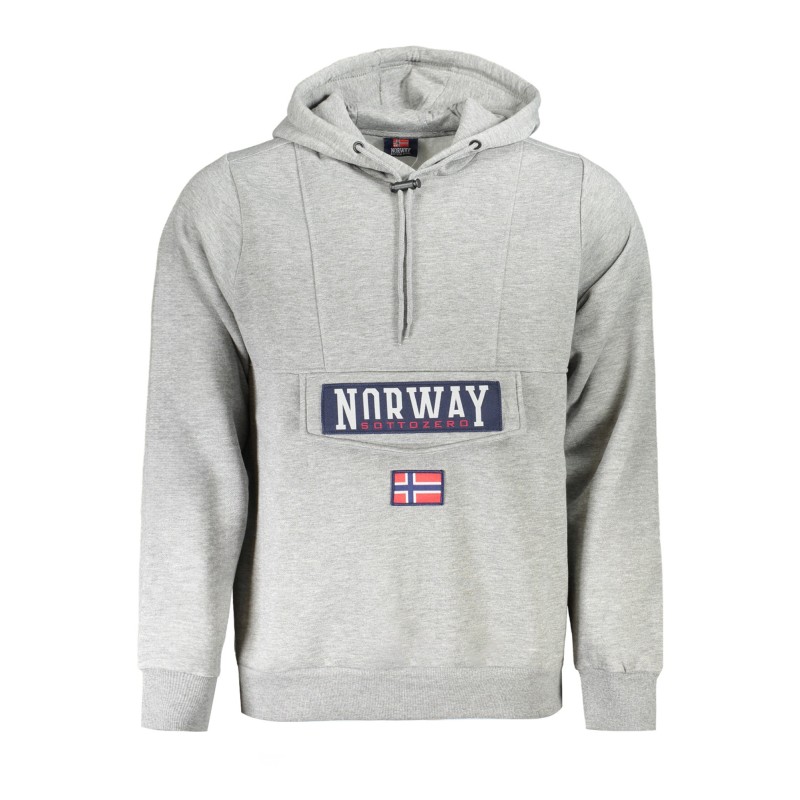 NORWAY 1963 FELPA SENZA ZIP UOMO GRIGIO NORWAY 1963 FELPA SENZA ZIP UOMO GRIGIO
