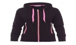 Felpa FREESTYLE LADY sfiancata da donna, zip intera in nylon a contrasto