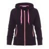 Felpa FREESTYLE LADY sfiancata da donna, zip intera in nylon a contrasto