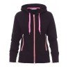 Felpa FREESTYLE LADY sfiancata da donna, zip intera in nylon a contrasto