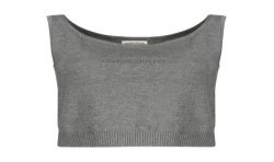 GUESS JEANS TOP DONNA GRIGIO