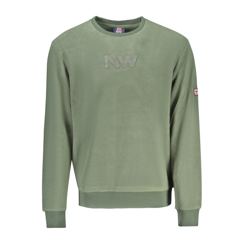 NORWAY 1963 FELPA SENZA ZIP UOMO VERDE NORWAY 1963 FELPA SENZA ZIP UOMO VERDE