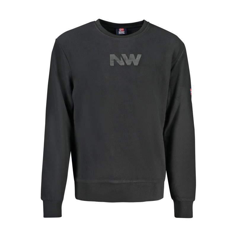 NORWAY 1963 FELPA SENZA ZIP UOMO NERO NORWAY 1963 FELPA SENZA ZIP UOMO NERO
