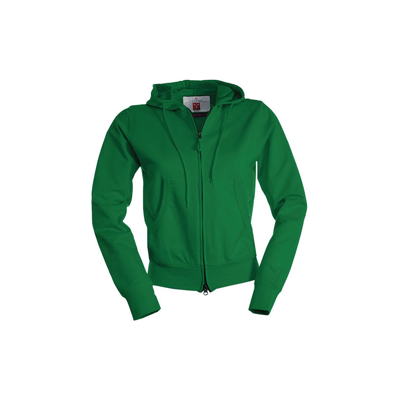 Felpa HAWAII LADY sfiancata da donna, zip intera SBS coperta con doppio cursore in metallo
