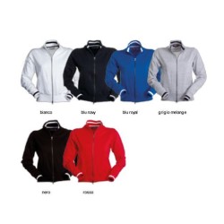 Felpa MELBOURNE donna full zip con righe a contrasto