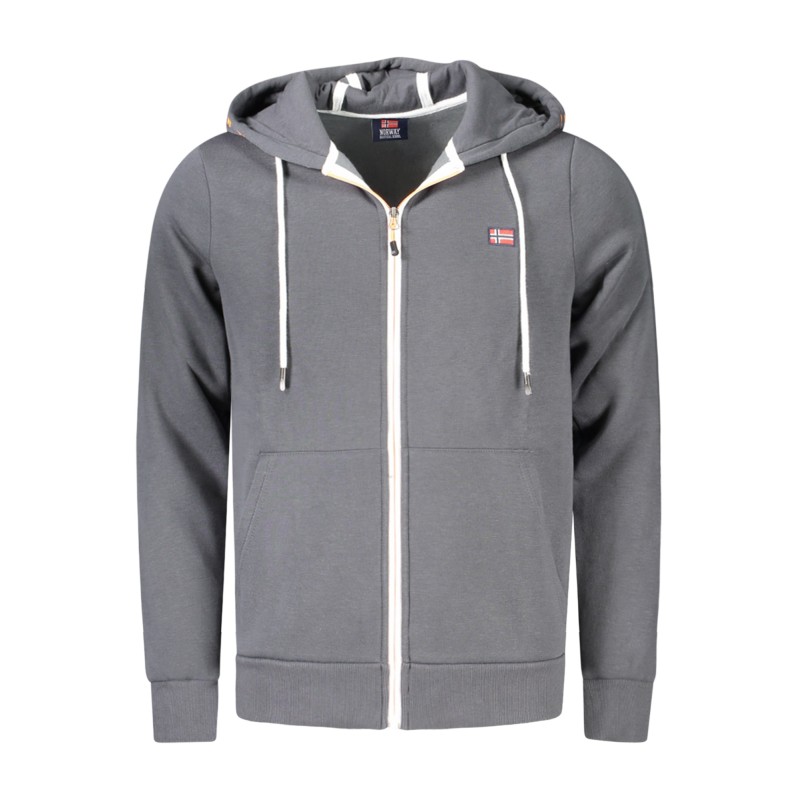 NORWAY 1963 FELPA CON ZIP UOMO GRIGIO NORWAY 1963 FELPA CON ZIP UOMO GRIGIO