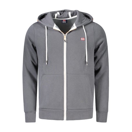 NORWAY 1963 FELPA CON ZIP UOMO GRIGIO