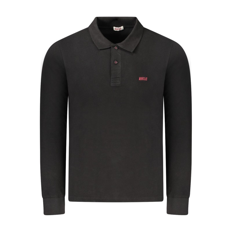 RIFLE POLO MANICHE LUNGHE UOMO NERO RIFLE POLO MANICHE LUNGHE UOMO NERO