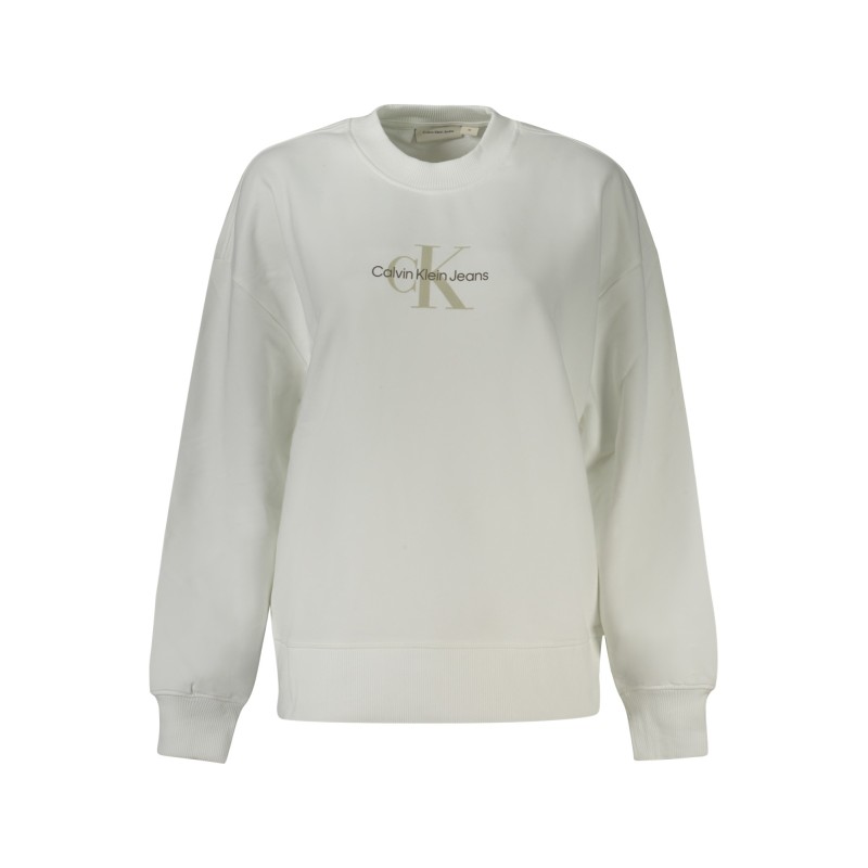CALVIN KLEIN FELPA SENZA ZIP DONNA BIANCO CALVIN KLEIN FELPA SENZA ZIP DONNA BIANCO