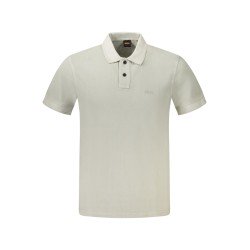 HUGO BOSS POLO MANICHE CORTE UOMO GRIGIO