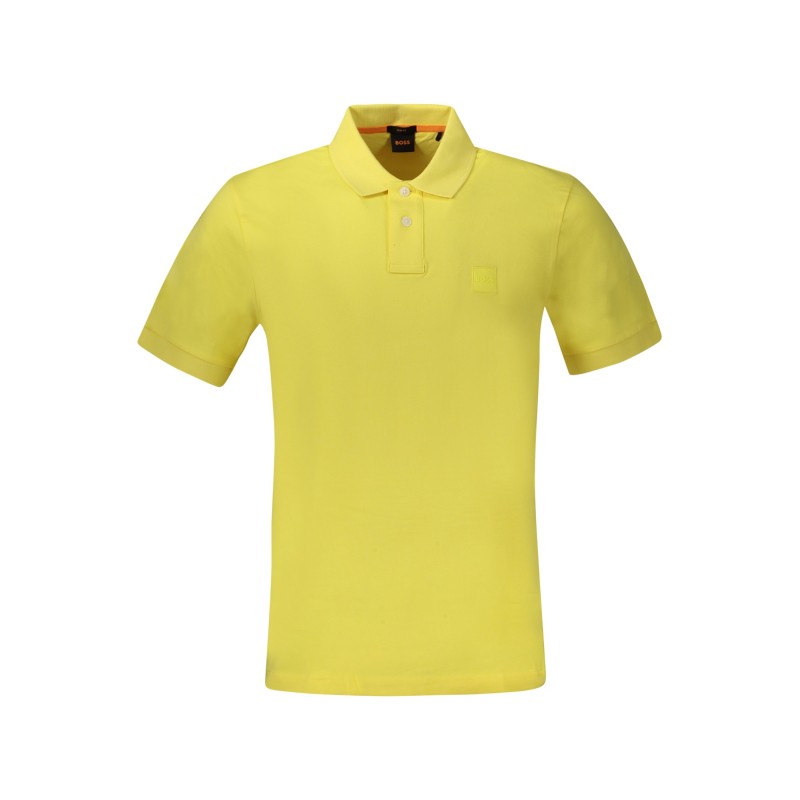 HUGO BOSS POLO MANICHE CORTE UOMO GIALLO HUGO BOSS POLO MANICHE CORTE UOMO GIALLO