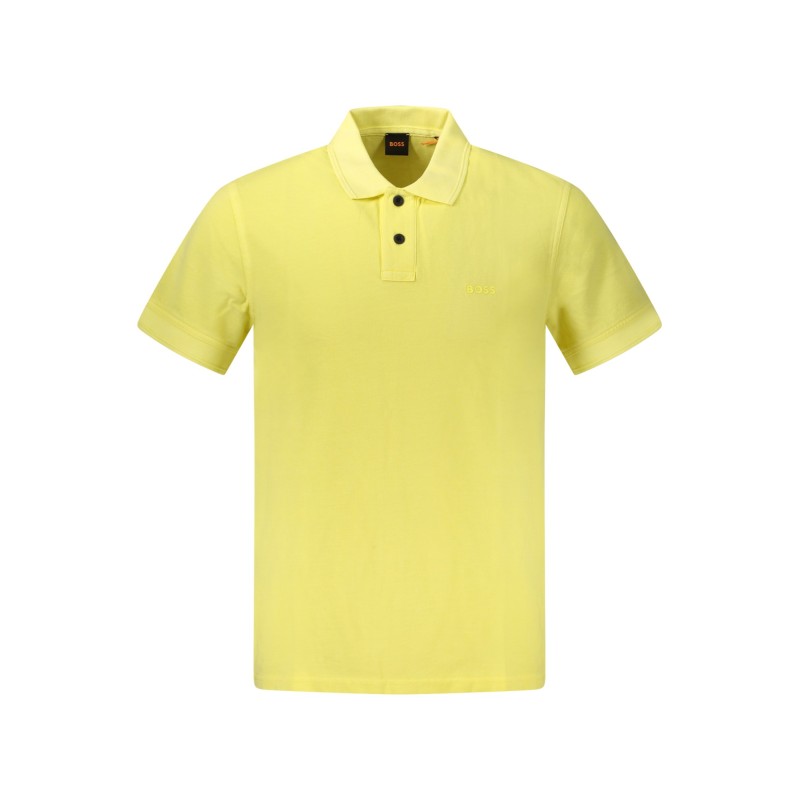 HUGO BOSS POLO MANICHE CORTE UOMO GIALLO HUGO BOSS POLO MANICHE CORTE UOMO GIALLO