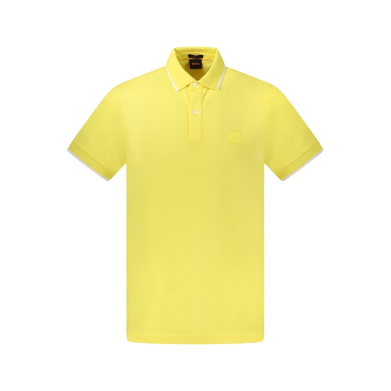 HUGO BOSS POLO MANICHE CORTE UOMO GIALLO HUGO BOSS POLO MANICHE CORTE UOMO GIALLO
