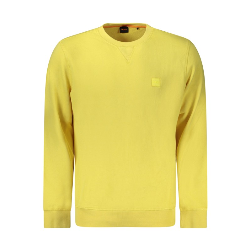 HUGO BOSS FELPA SENZA ZIP UOMO GIALLO HUGO BOSS FELPA SENZA ZIP UOMO GIALLO