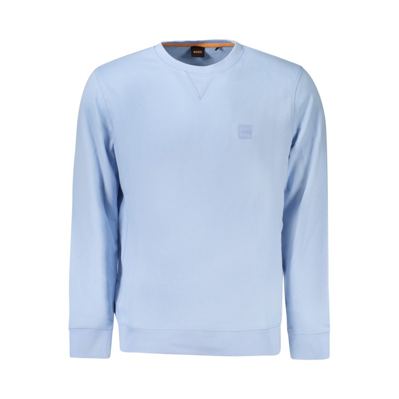 HUGO BOSS FELPA SENZA ZIP UOMO AZZURRO HUGO BOSS FELPA SENZA ZIP UOMO AZZURRO