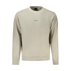 HUGO BOSS FELPA SENZA ZIP UOMO BEIGE