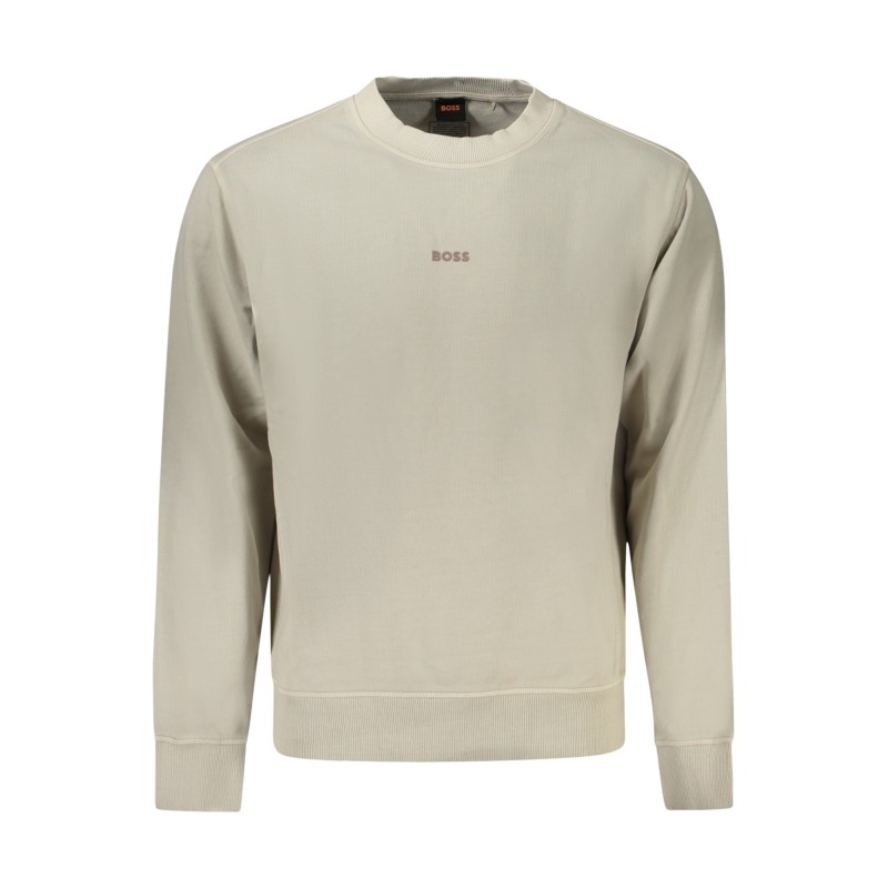 HUGO BOSS FELPA SENZA ZIP UOMO BEIGE HUGO BOSS FELPA SENZA ZIP UOMO BEIGE