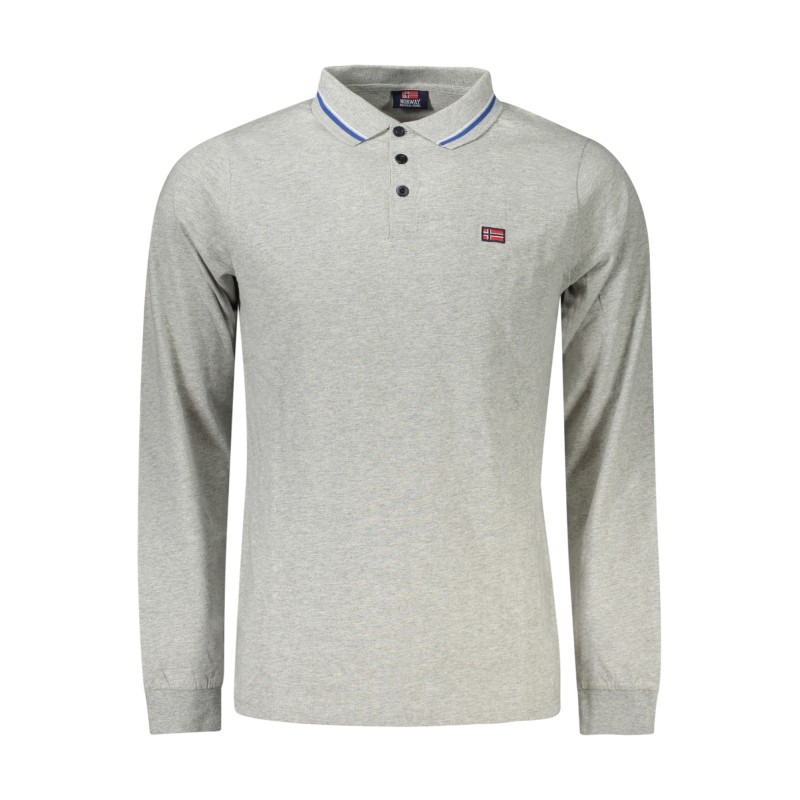 NORWAY 1963 POLO MANICHE LUNGHE UOMO GRIGIO NORWAY 1963 POLO MANICHE LUNGHE UOMO GRIGIO