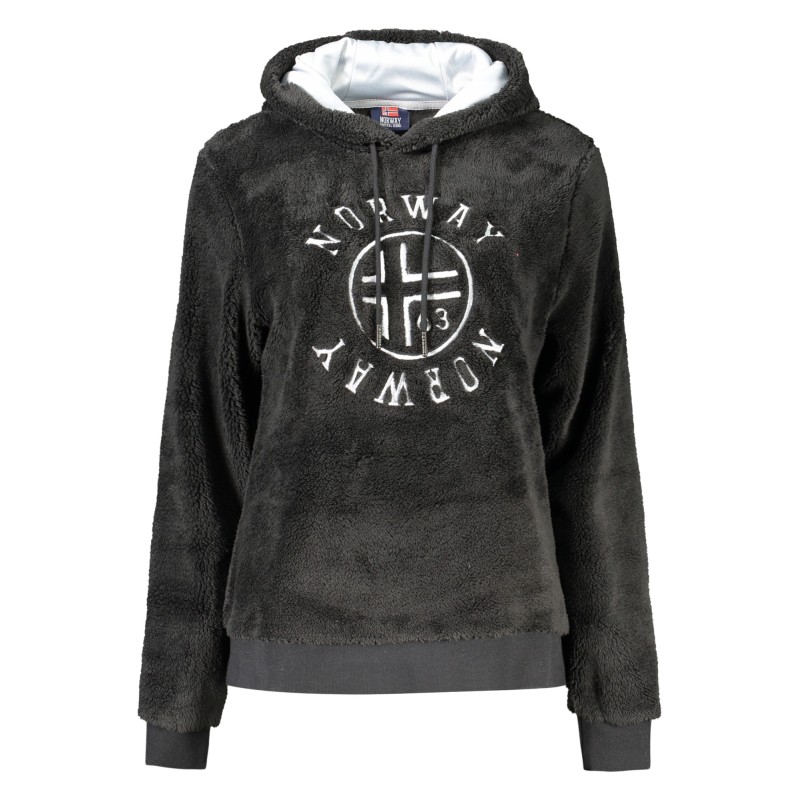 NORWAY 1963 FELPA SENZA ZIP DONNA NERO NORWAY 1963 FELPA SENZA ZIP DONNA NERO