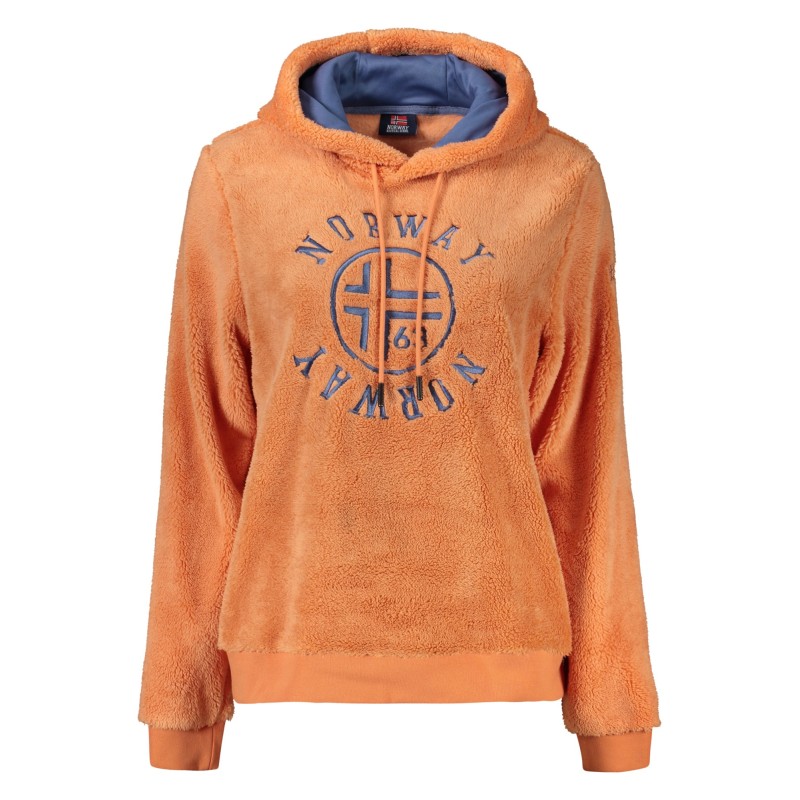 NORWAY 1963 FELPA SENZA ZIP DONNA ARANCIO NORWAY 1963 FELPA SENZA ZIP DONNA ARANCIO