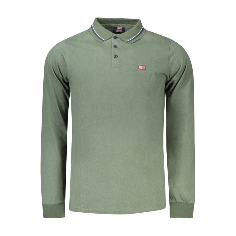NORWAY 1963 POLO MANICHE LUNGHE UOMO VERDE