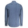 GUESS JEANS CAMICIA MANICHE LUNGHE UOMO BLU