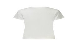 GUESS JEANS T-SHIRT MANICHE CORTE DONNA BIANCO