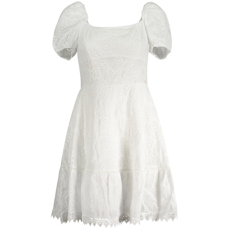 GUESS JEANS ABITO CORTO DONNA BIANCO GUESS JEANS ABITO CORTO DONNA BIANCO