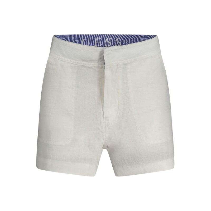 GUESS JEANS PANTALONE SHORT DONNA BIANCO GUESS JEANS PANTALONE SHORT DONNA BIANCO