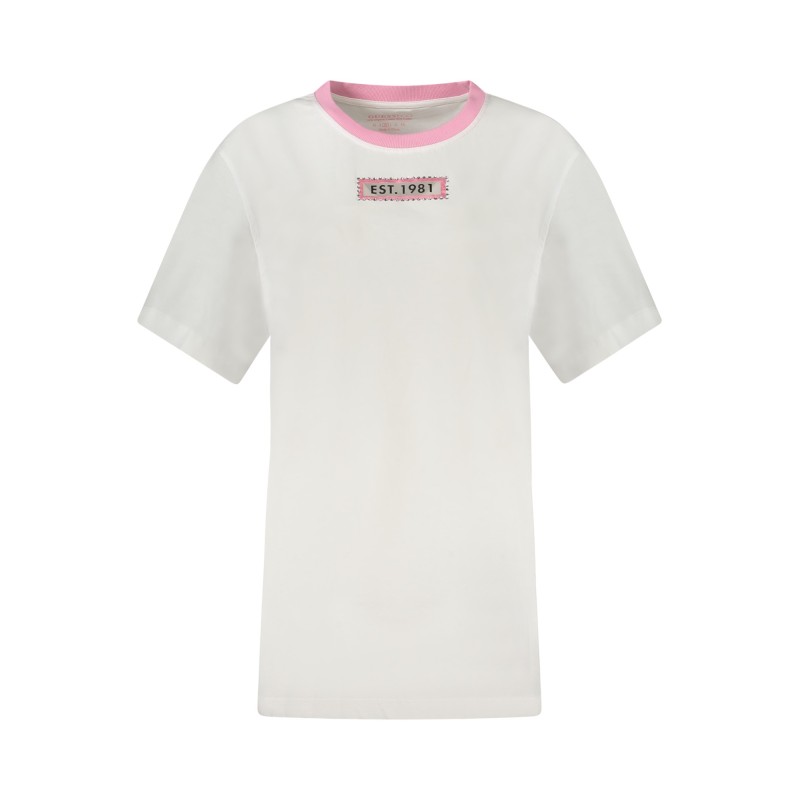 GUESS JEANS T-SHIRT MANICHE CORTE DONNA BIANCO