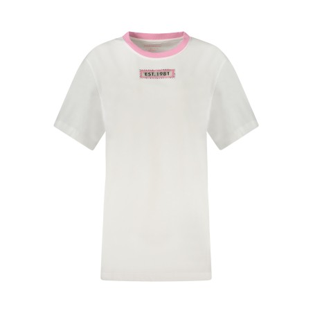 GUESS JEANS T-SHIRT MANICHE CORTE DONNA BIANCO