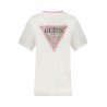 GUESS JEANS T-SHIRT MANICHE CORTE DONNA BIANCO