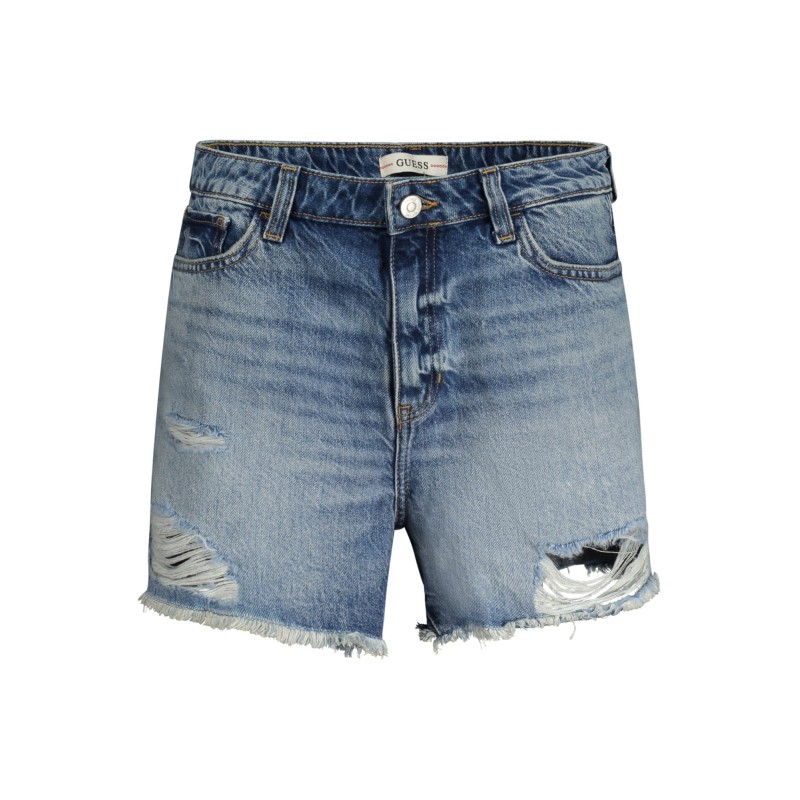 GUESS JEANS JEANS SHORT DONNA AZZURRO GUESS JEANS JEANS SHORT DONNA AZZURRO