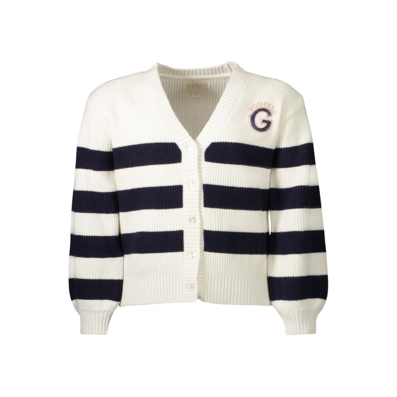 GUESS JEANS CARDIGAN BAMBINA BIANCO GUESS JEANS CARDIGAN BAMBINA BIANCO
