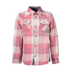 GUESS JEANS CAMICIA MANICHE LUNGHE BAMBINO ROSSO