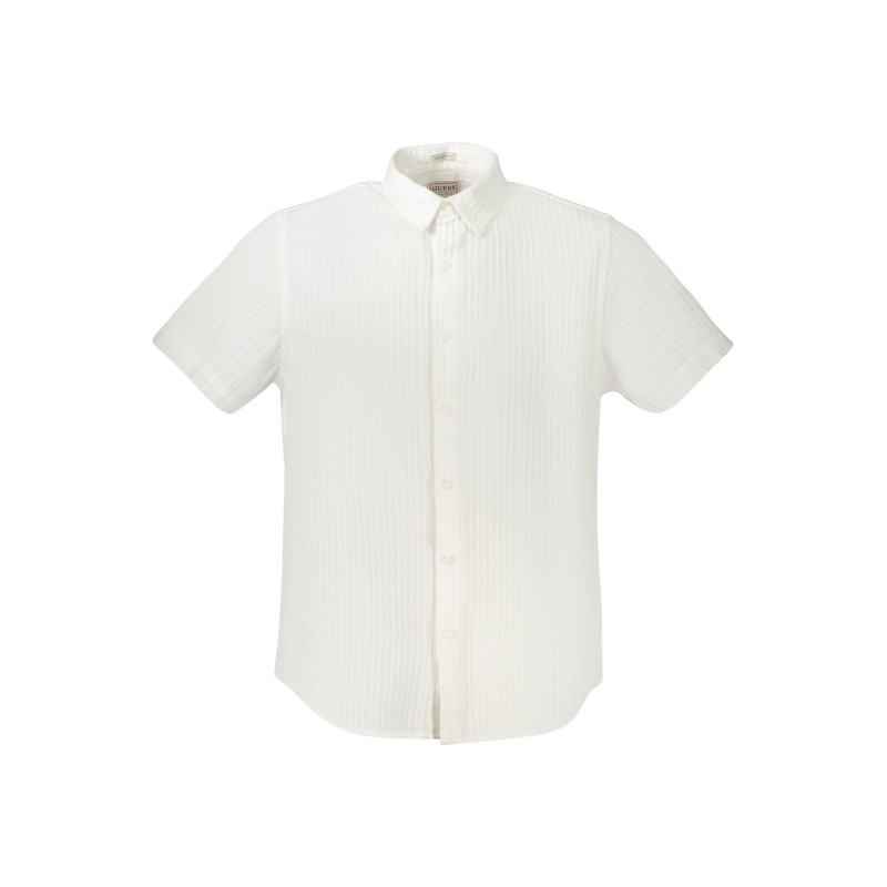 GUESS JEANS CAMICIA MANICHE CORTE UOMO BIANCO GUESS JEANS CAMICIA MANICHE CORTE UOMO BIANCO