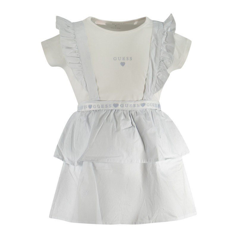 GUESS JEANS T-SHIRT MANICHE CORTE BAMBINA BIANCO GUESS JEANS T-SHIRT MANICHE CORTE BAMBINA BIANCO