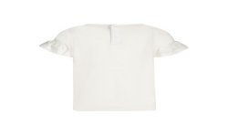 GUESS JEANS T-SHIRT MANICHE CORTE BAMBINA BIANCO