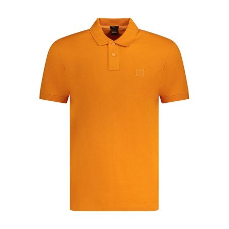 HUGO BOSS POLO MANICHE CORTE UOMO ARANCIO