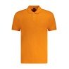 HUGO BOSS POLO MANICHE CORTE UOMO ARANCIO