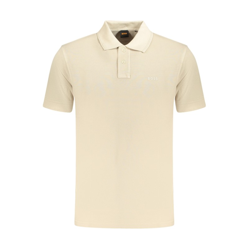 HUGO BOSS POLO MANICHE CORTE UOMO BEIGE