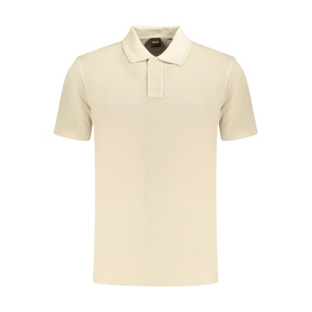 HUGO BOSS POLO MANICHE CORTE UOMO BEIGE
