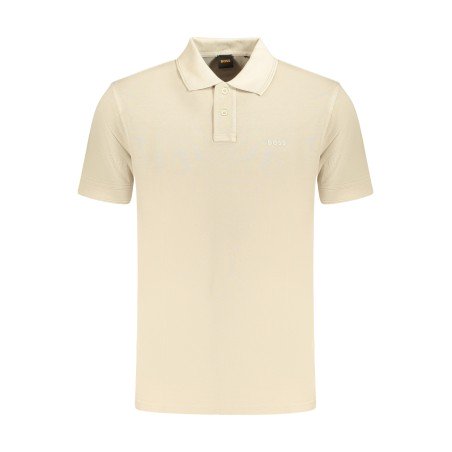 HUGO BOSS POLO MANICHE CORTE UOMO BEIGE