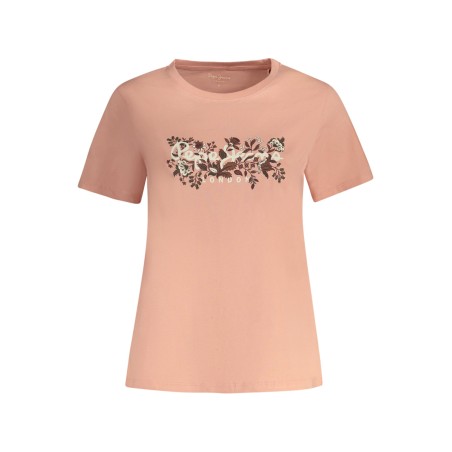 PEPE JEANS T-SHIRT MANICHE CORTE DONNA ROSA