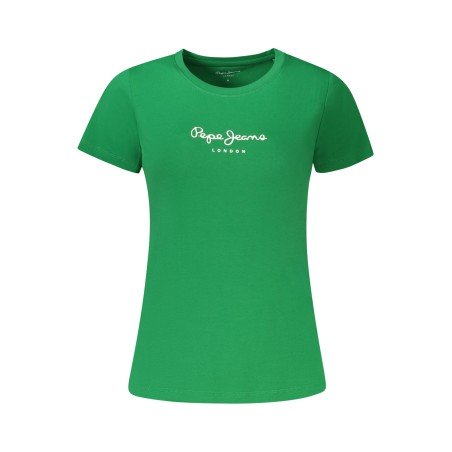 PEPE JEANS T-SHIRT MANICHE CORTE DONNA VERDE