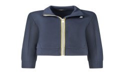 K-WAY FELPA CON ZIP DONNA BLU